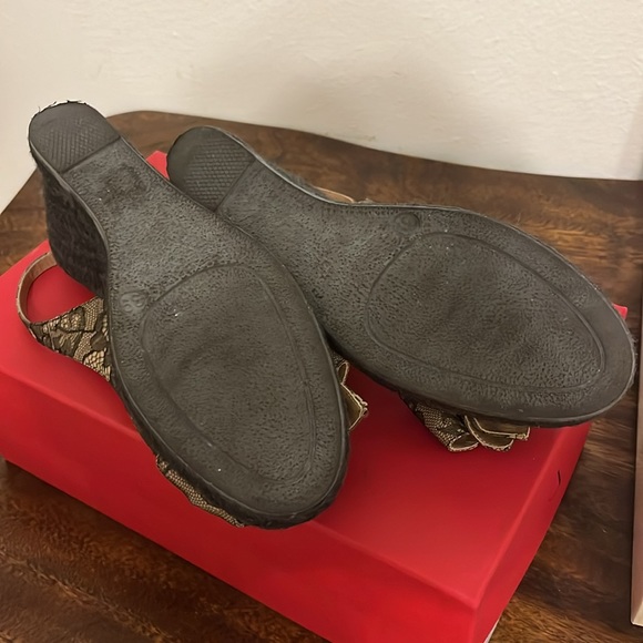 VALENTINO Black Lace Slingback Wedges/Espadrilles/Heels 39/9 - Picture 4 of 7